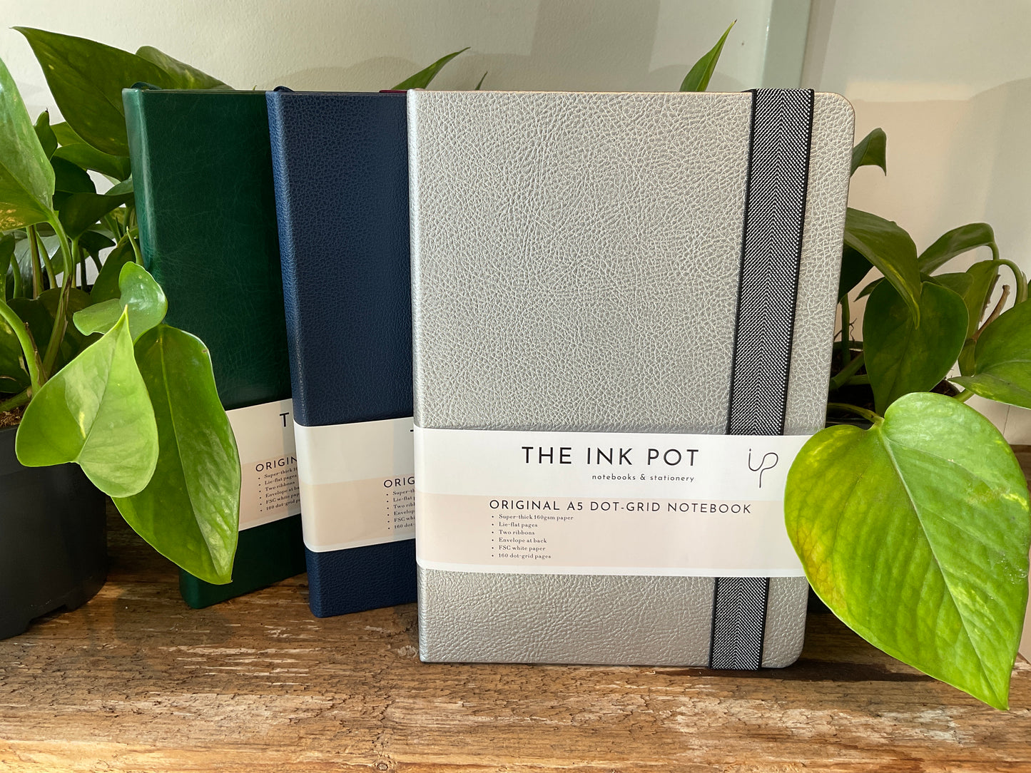 Vegan Leather Dotted Ink Pot Journal