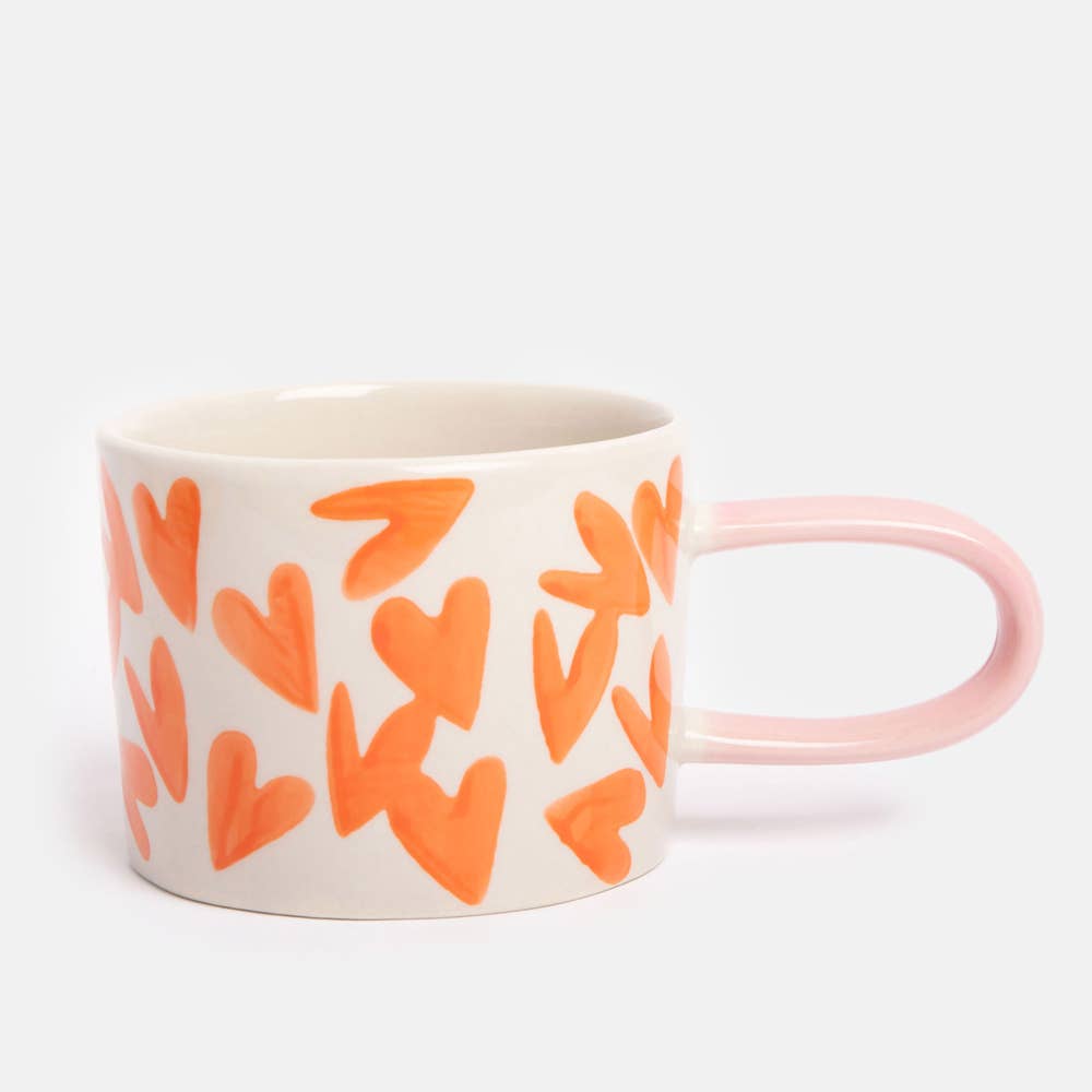 Coral Hearts Ceramic Mug