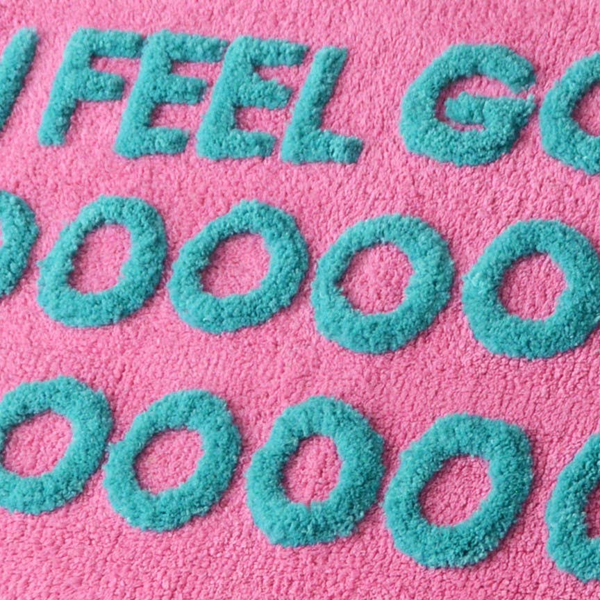 I Feel Good Bath Mat Non Slip - Colourful Tufted Rug