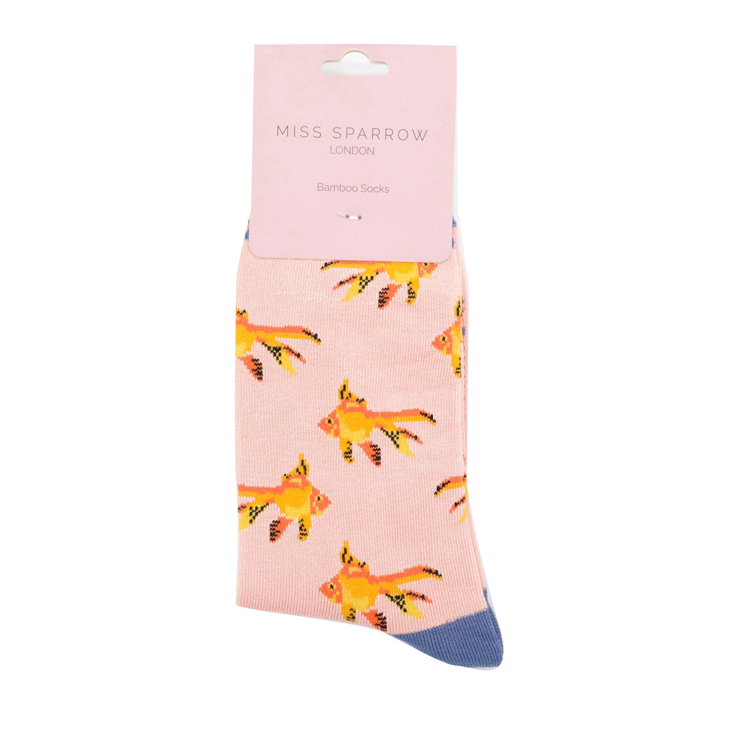 Goldfish Dusky Pink Bamboo Socks