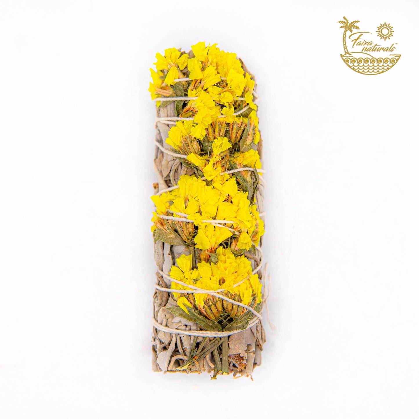 Yellow Sinuata Flower with White Sage Bundle