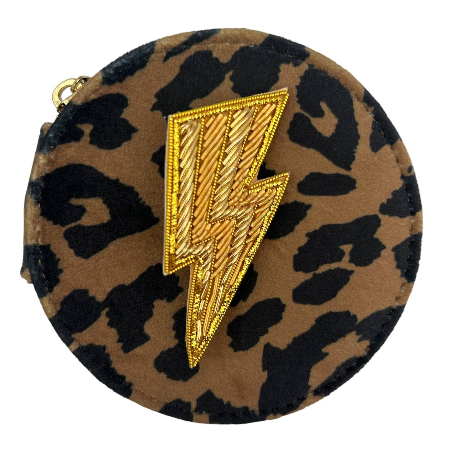 Leopard Print & Lightning Brooch Jewellery Travel Pot