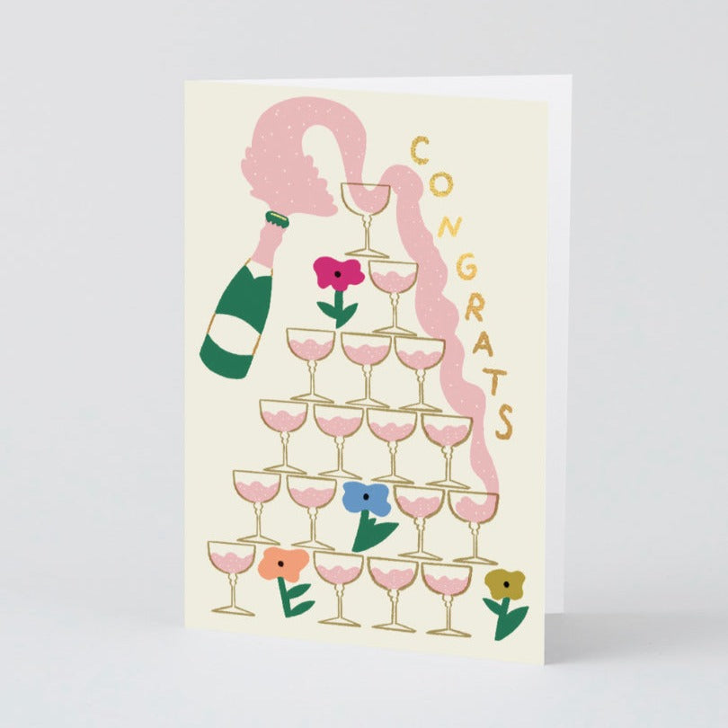 Congrats Champagne Greeting Card