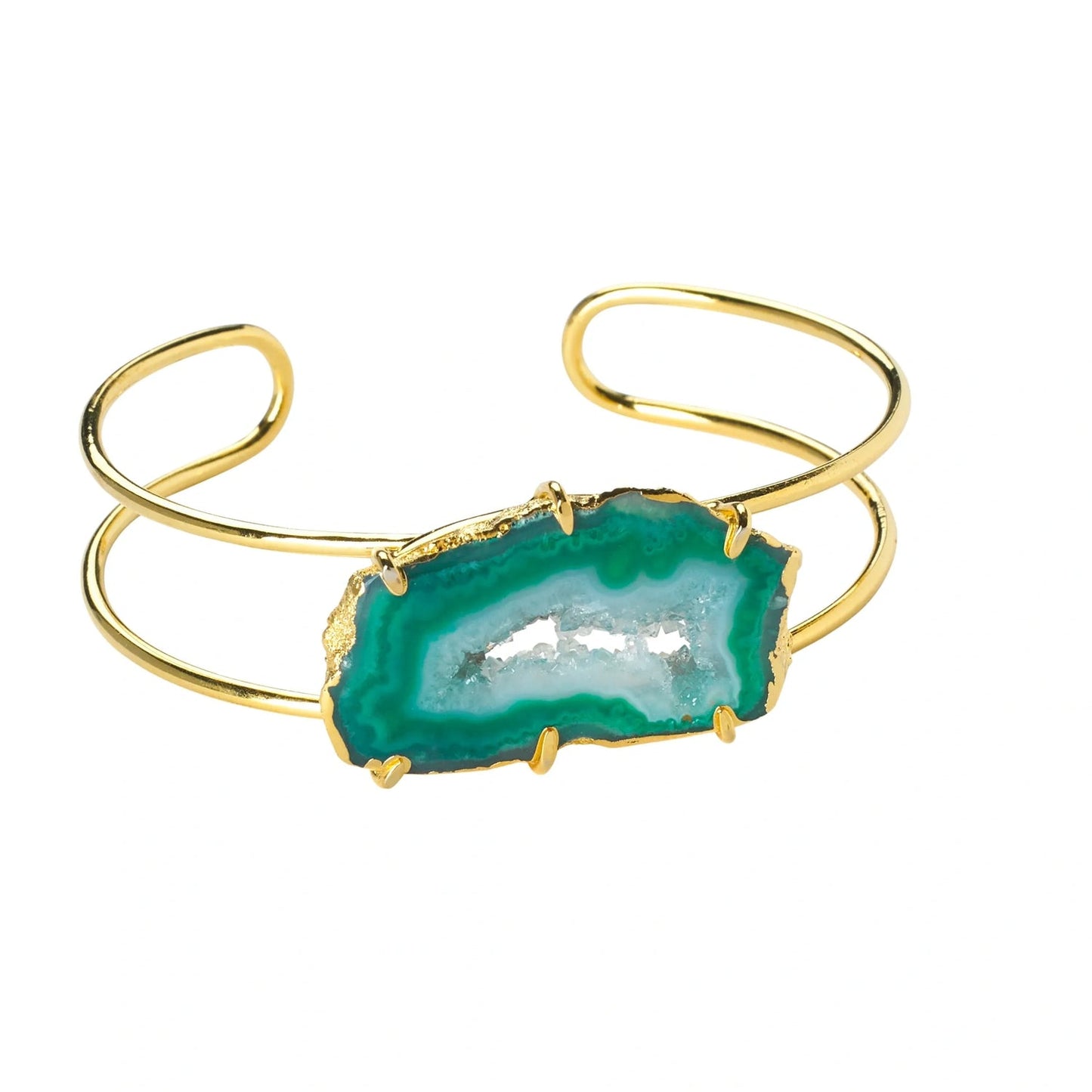 Agate Gold Cuff Bracelet - YAAYAA London