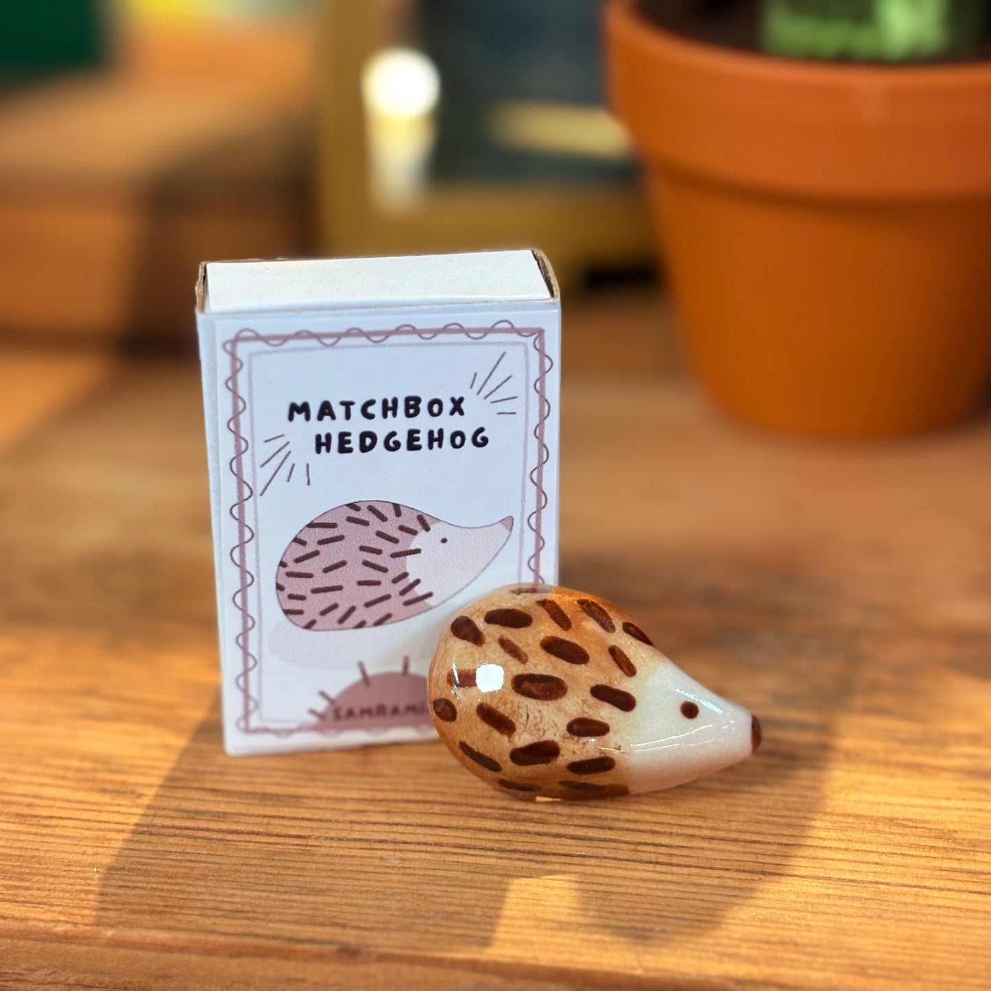 Matchbox Hedgehog - Samramics Pottery