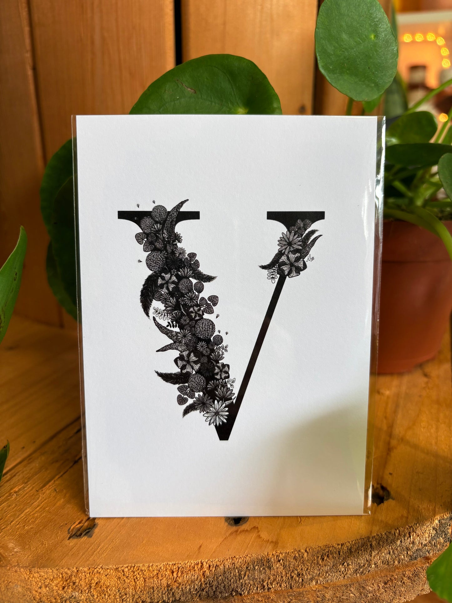 A6 Floral Alphabet Letter Print - Beastberry Designs