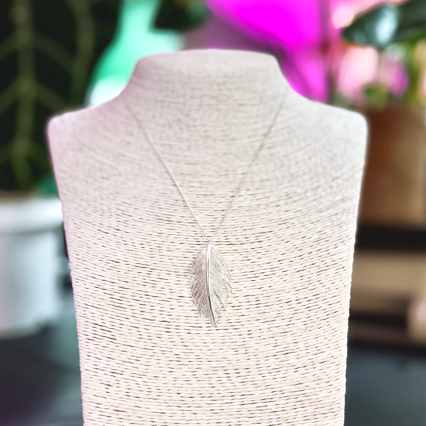 Feather Pendant Necklace