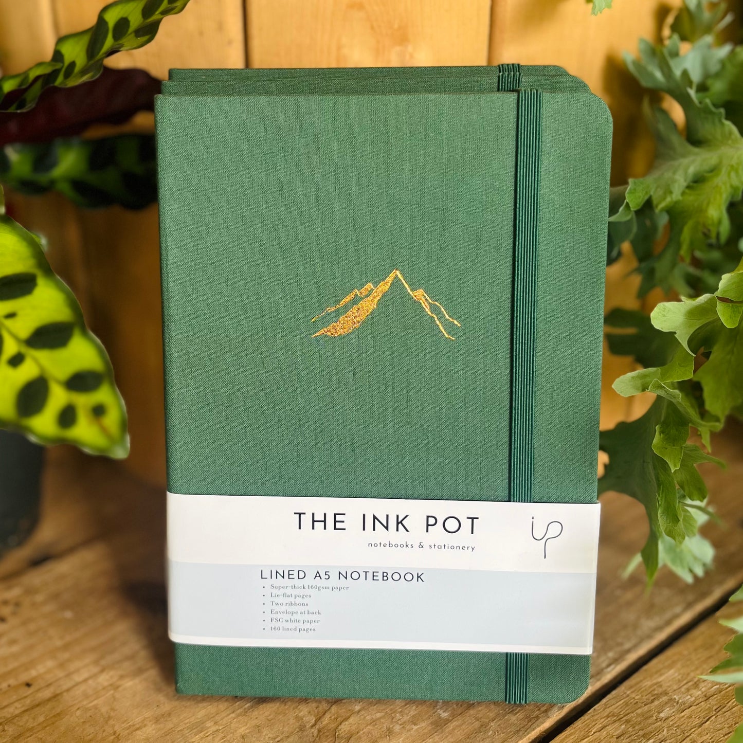 Green Lined Bullet Journal