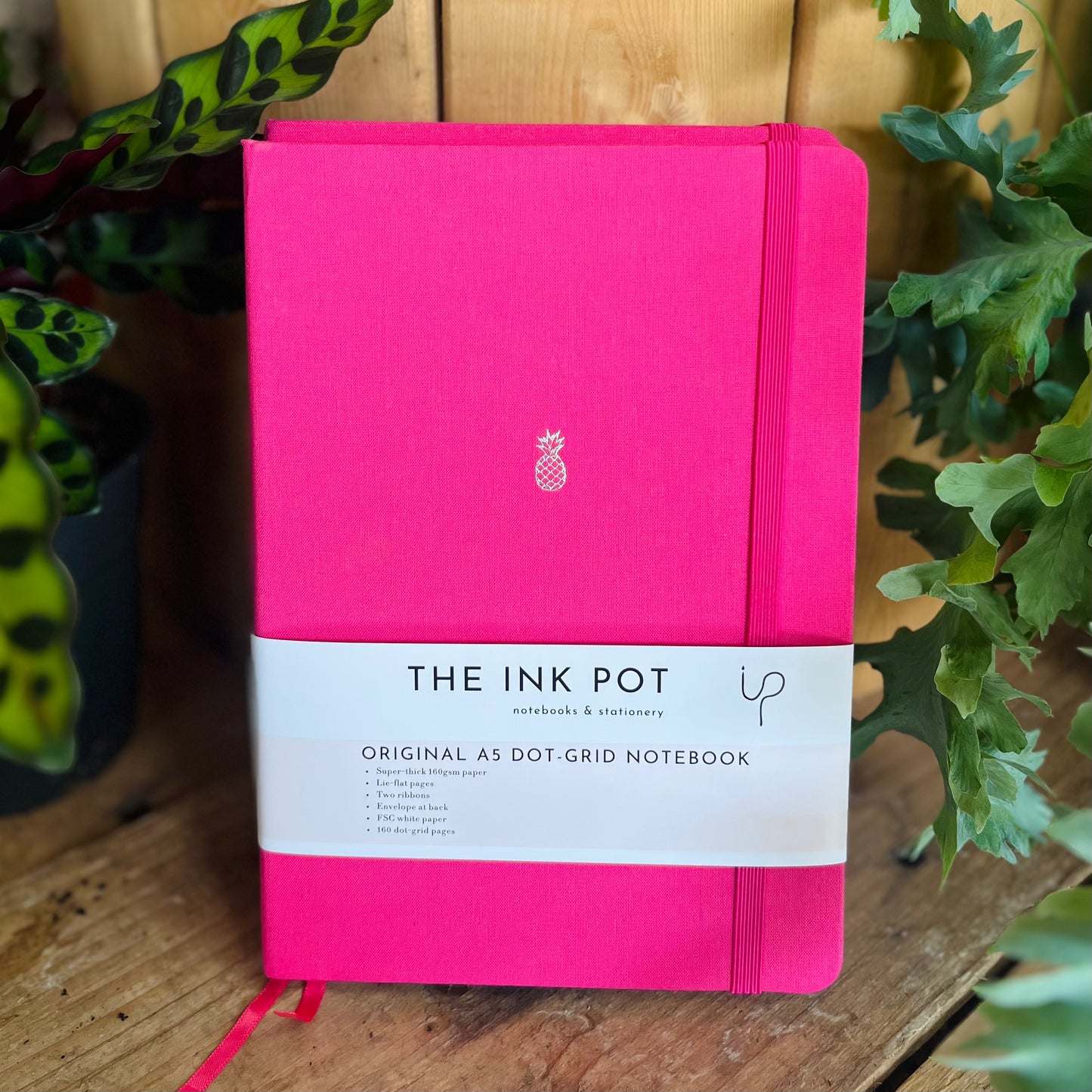 Fuschia Pink Dotted Bullet Journal