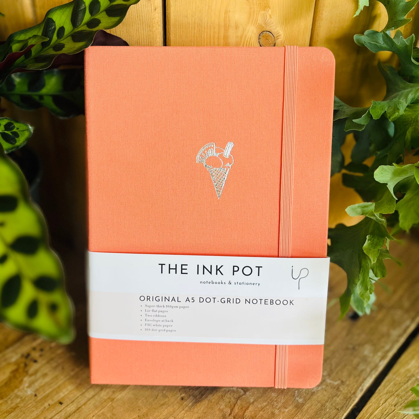 Coral Dotted Bullet Journal