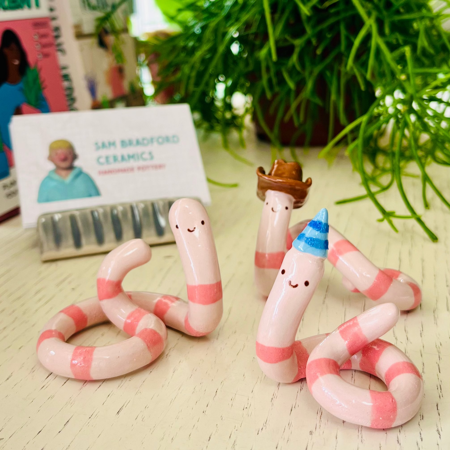 Ceramic Worm - Sam Bradford Ceramics