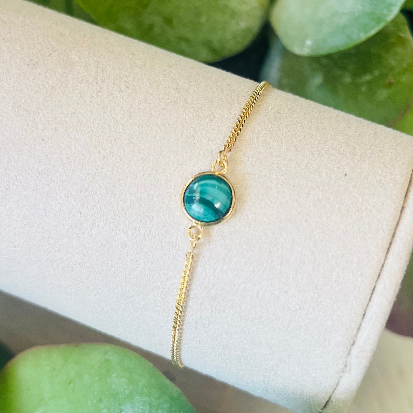 Malachite Gold Bracelet