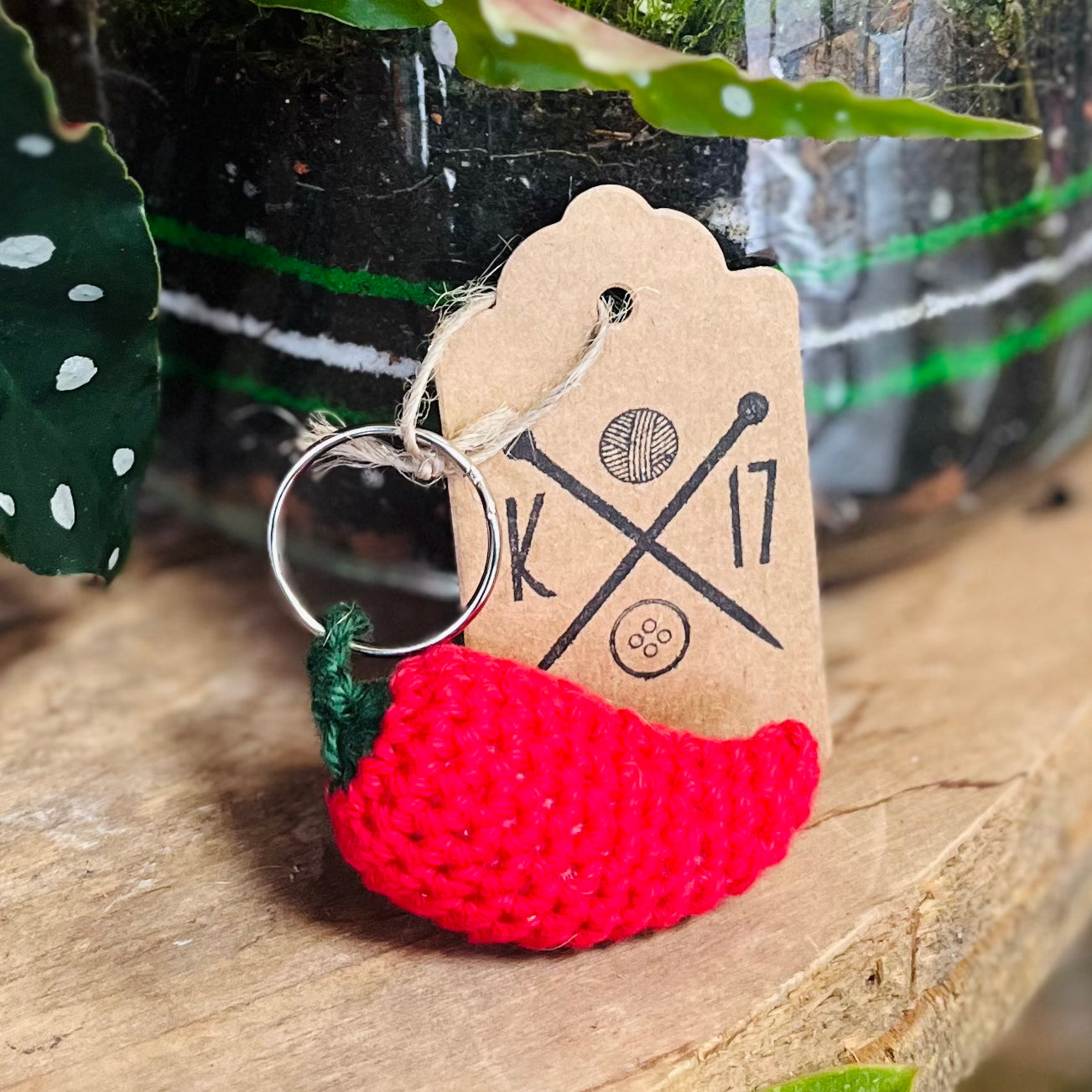 Chilli Crochet Keyring