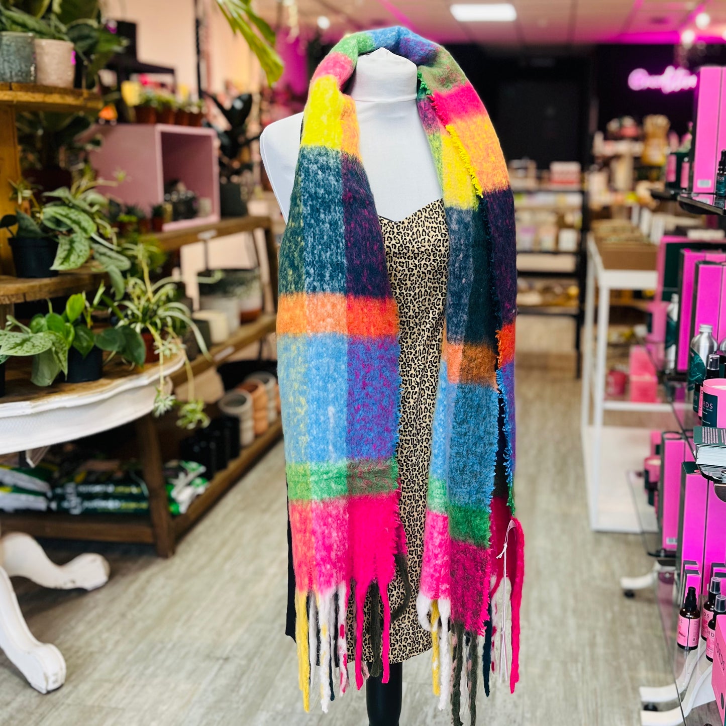 Vibrant Multicolour Thick Scarf