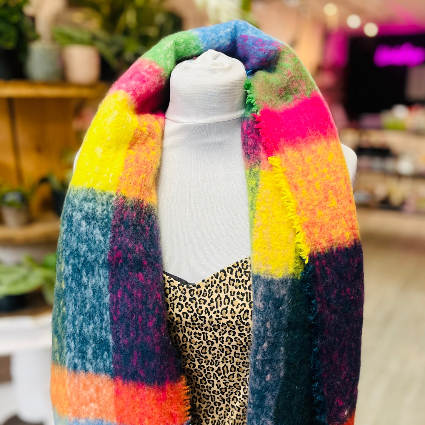 Vibrant Multicolour Thick Scarf