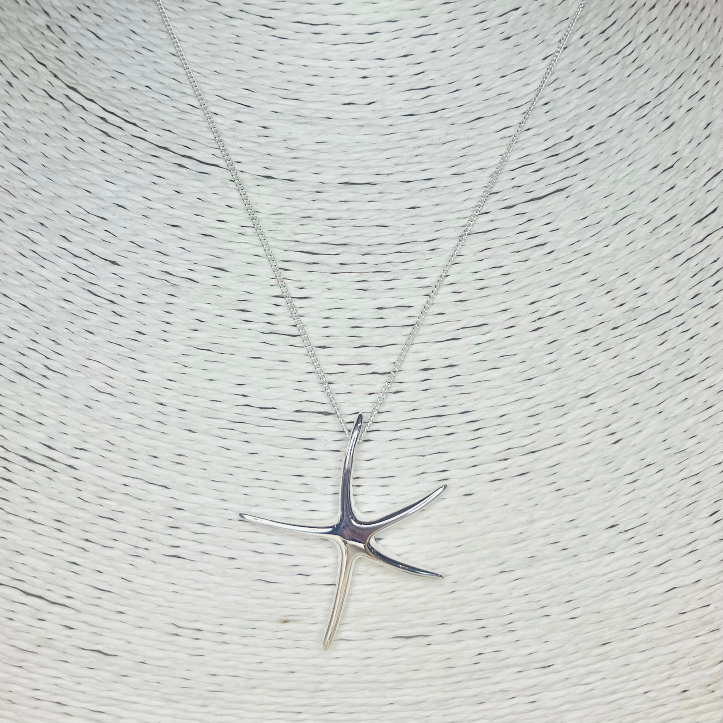 Starfish Pendant Sterling Silver Necklace