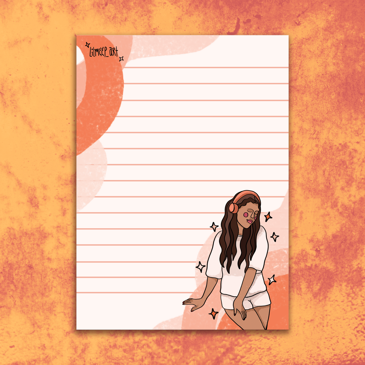 A6 Illustrated Notepad, Designed by Lil Meep