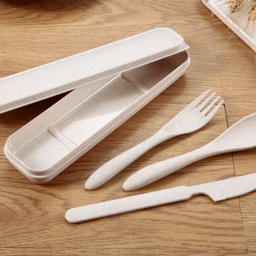 Reusable Wheat Eco Cutlery Set 100% Biodegradable