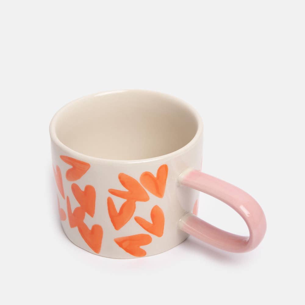 Coral Hearts Ceramic Mug