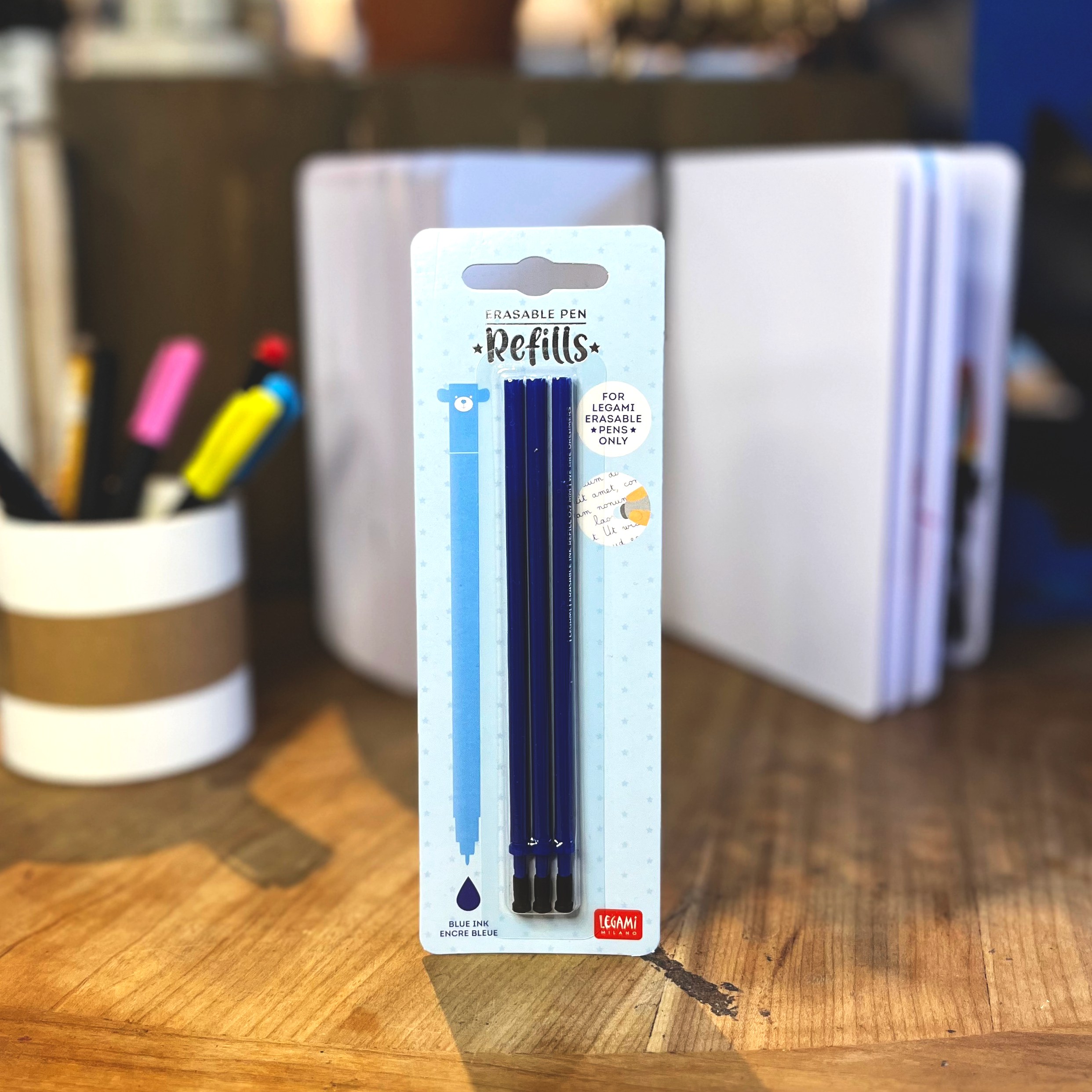 Legami erasable pen refill - Blue – NOODStores
