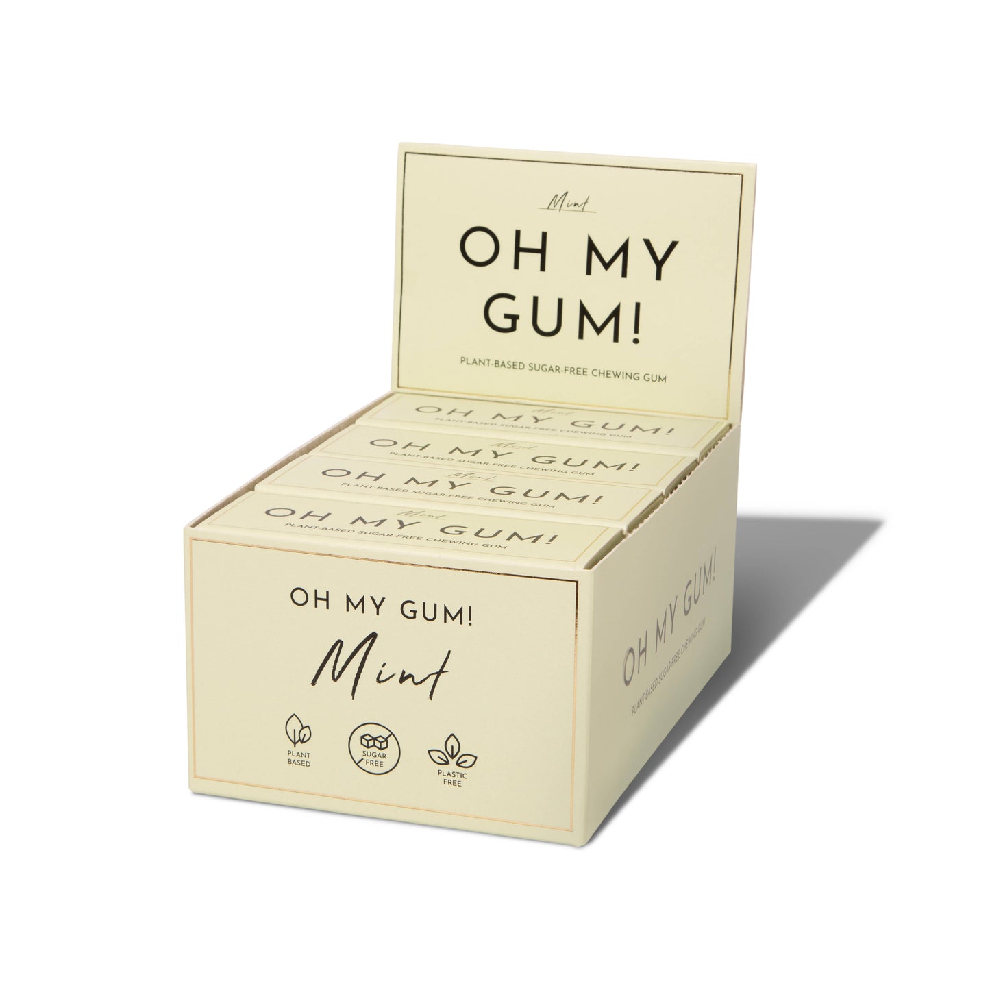 100% Plant-Derived, Vegan Chewing Gum - Mint