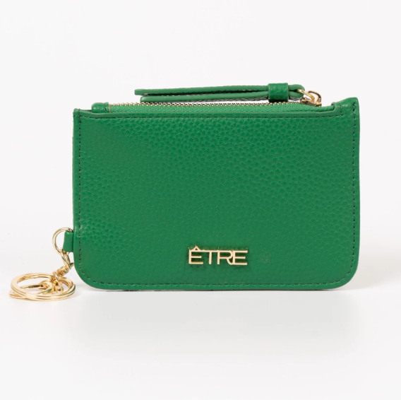 Green Faux Leather Coin & Cardholder Purse