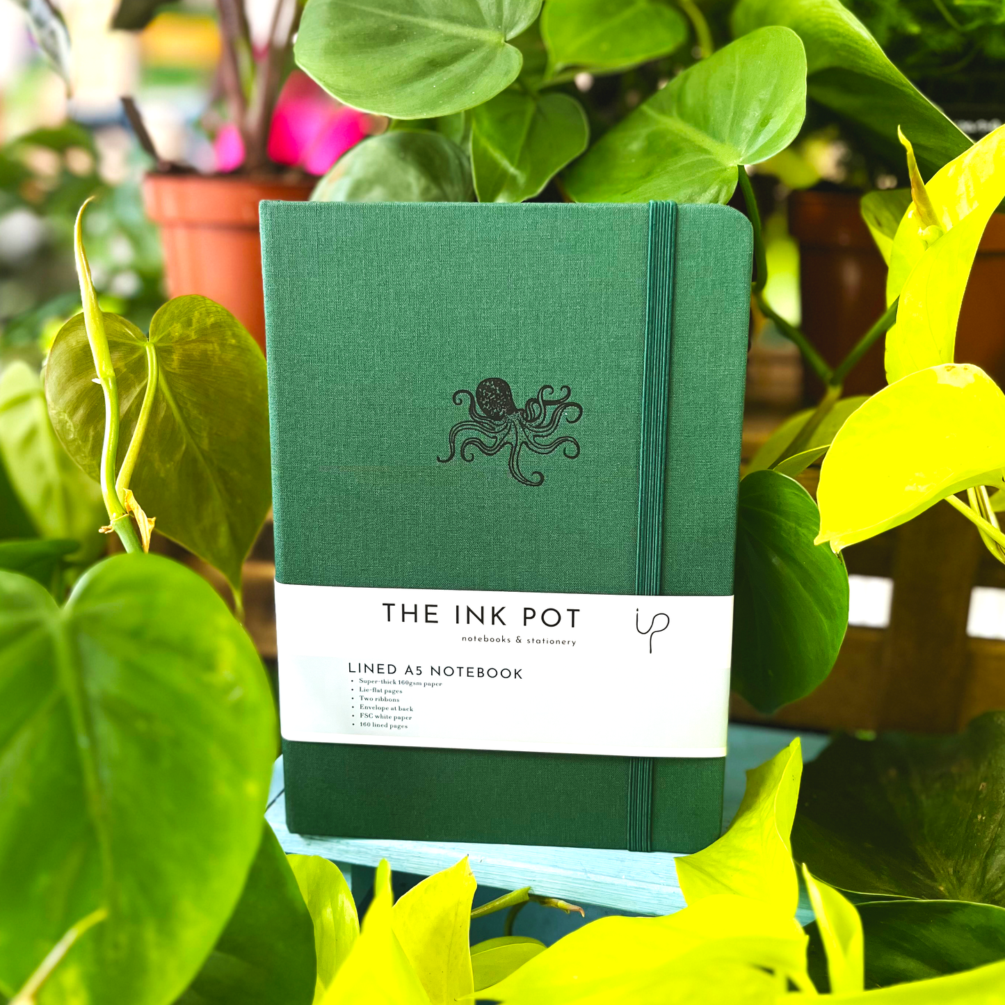 Green Lined Bullet Journal