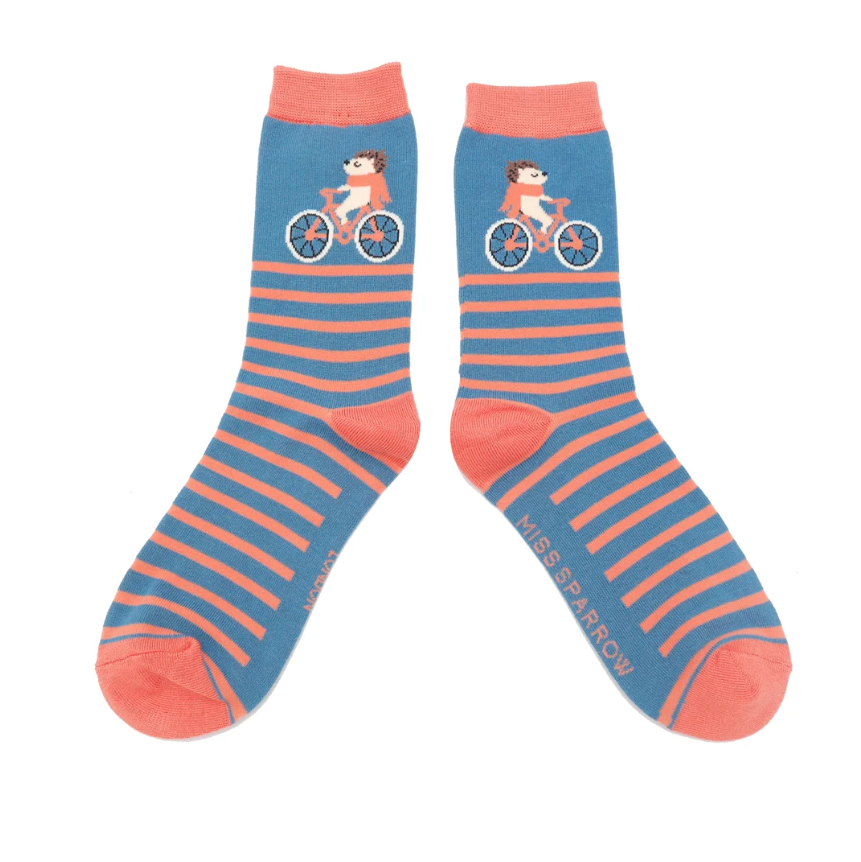 Hedgehogs Cycling Bamboo Socks