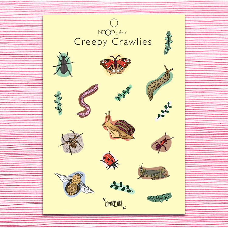 Creepy Crawlies Sticker Sheet