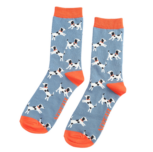 Little Dalmatians Blue Bamboo Socks