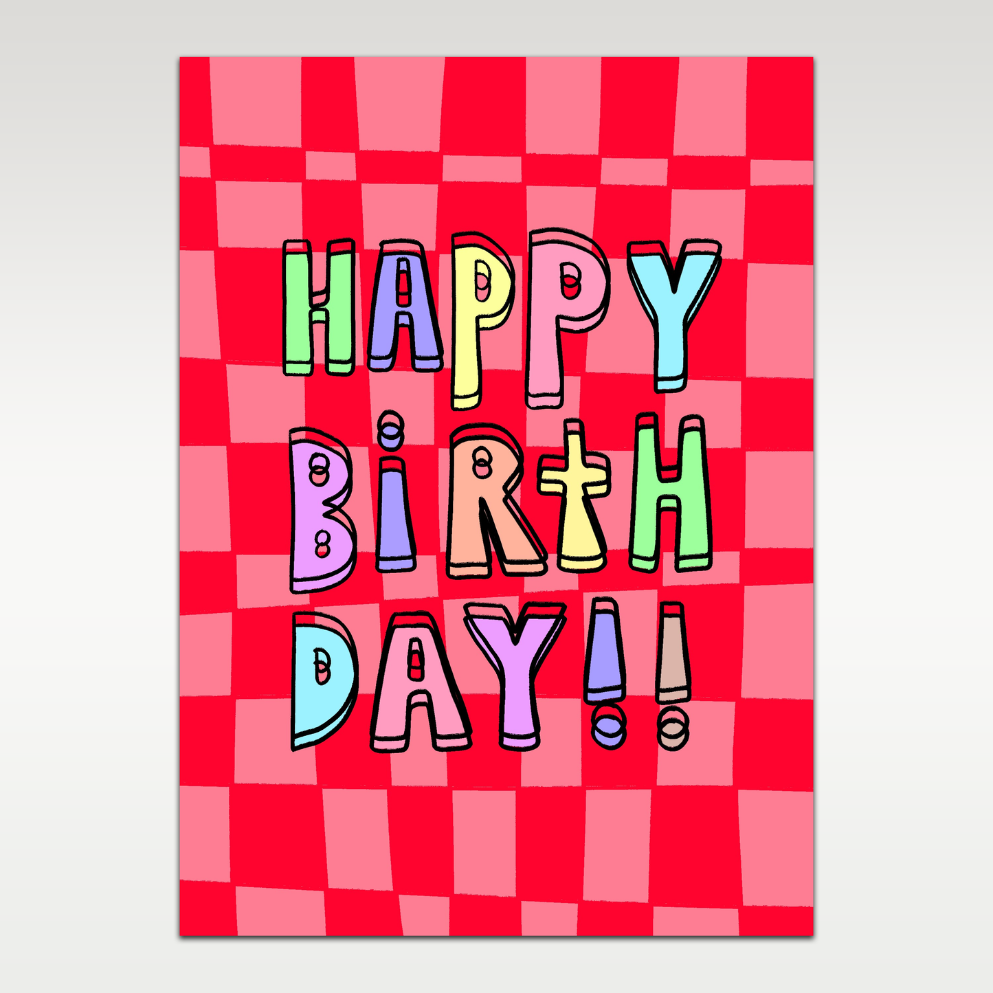 Funky Happy Birthday Greetings card