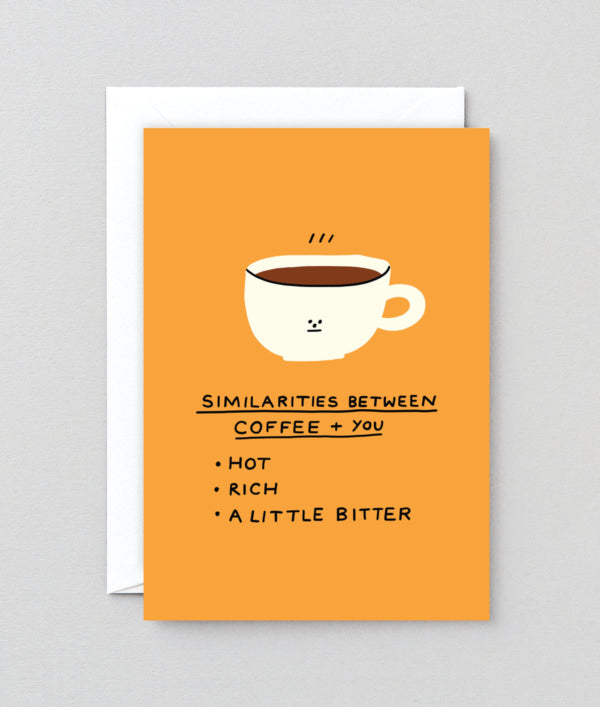 Coffee vs you Greetings card