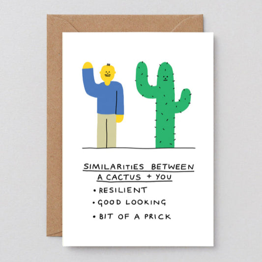 Cactus vs you Greetings card