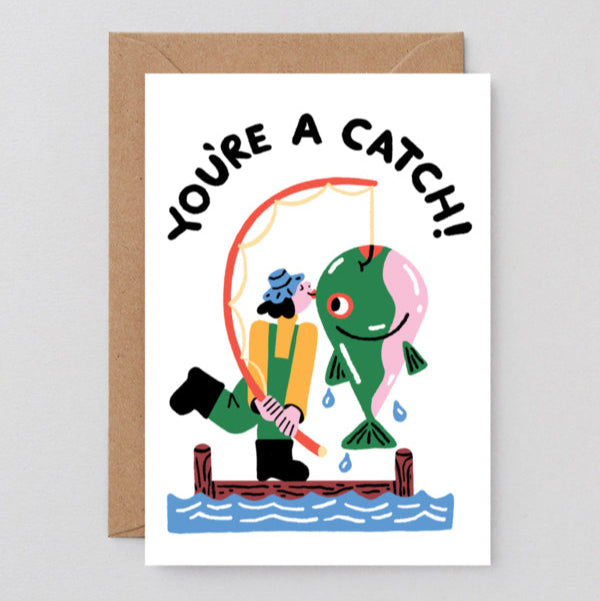 You're at catch Greetings Card