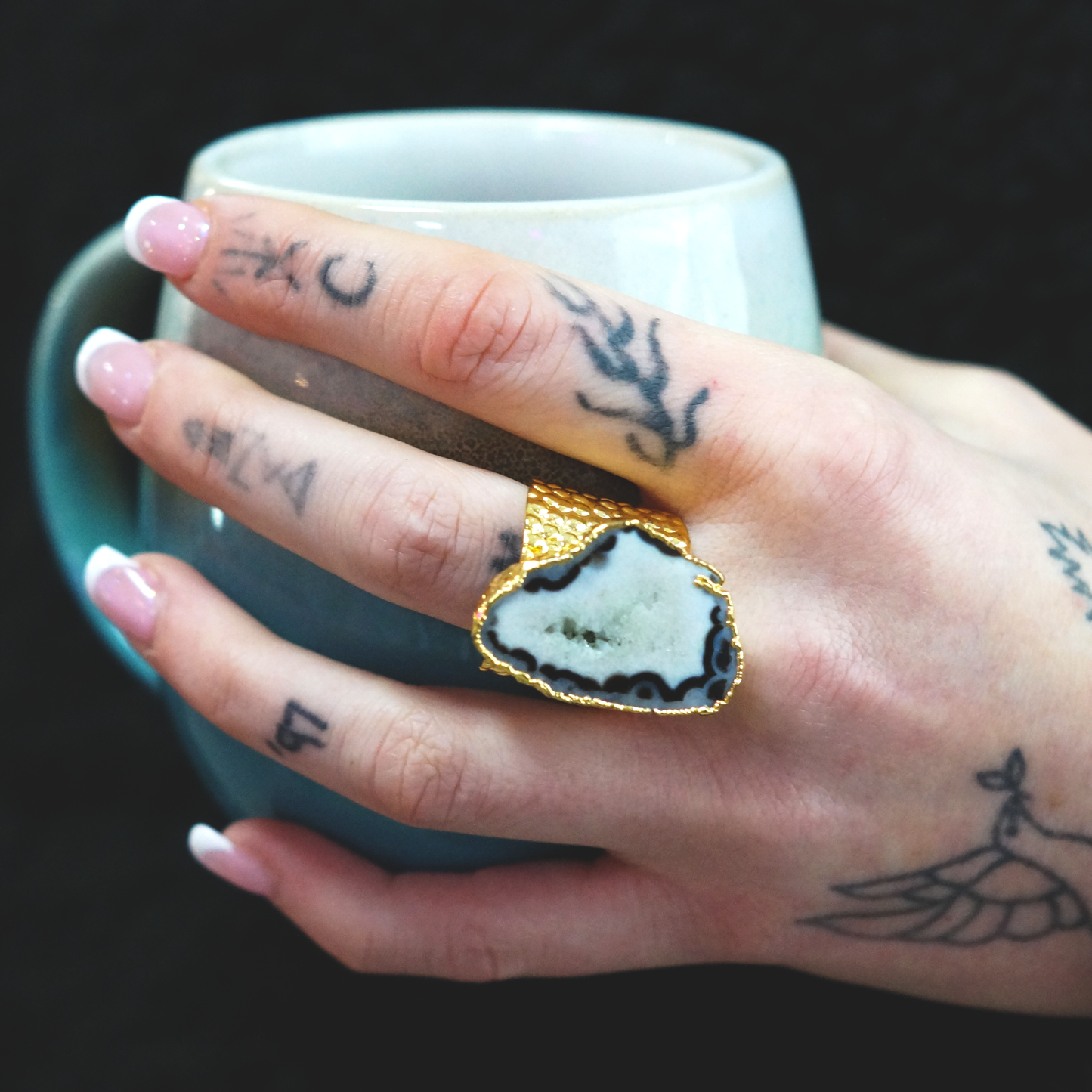 Mega Gemstone Gold Ring - YAAYAA London