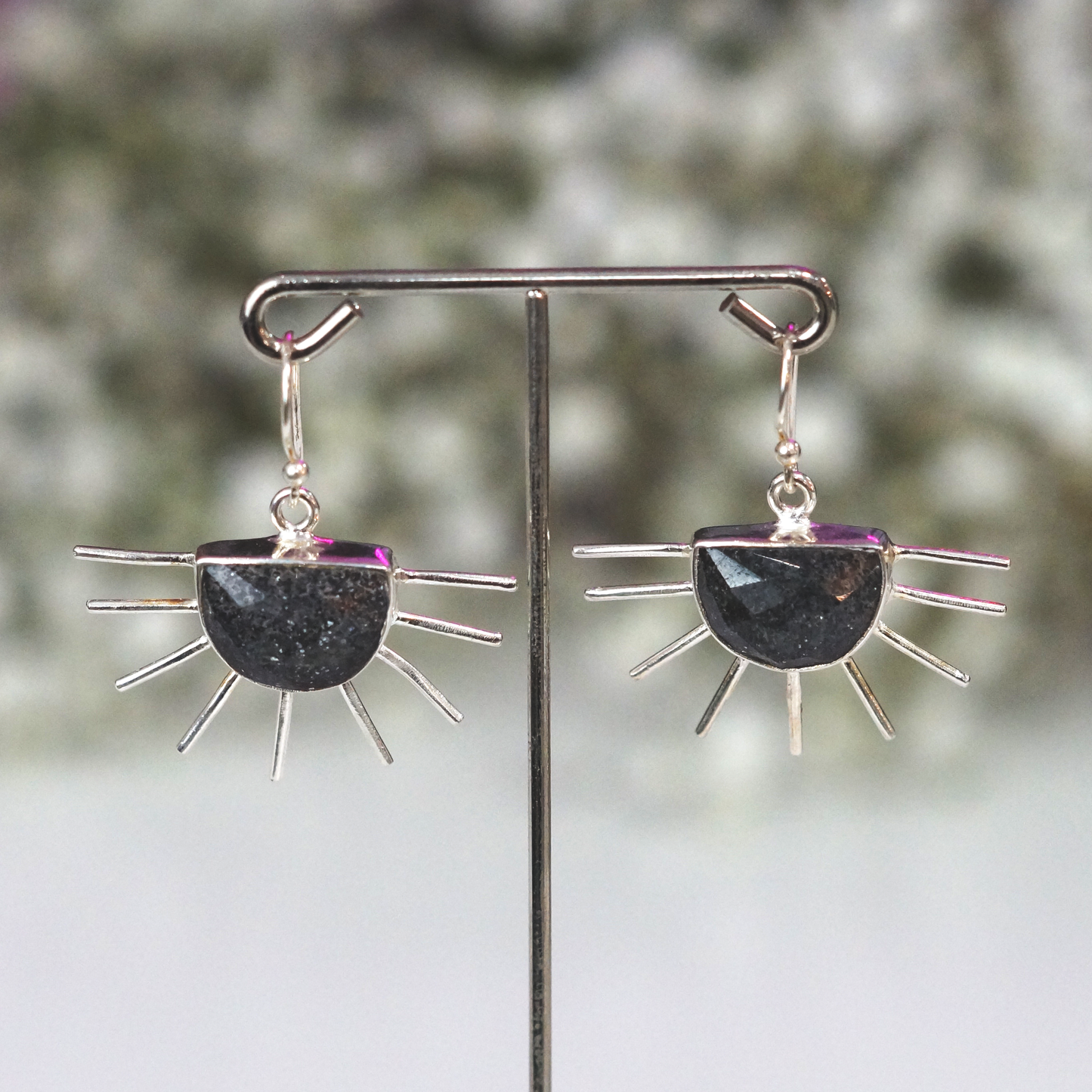 Grey Malachite Starburst Earings - YAAYAA London