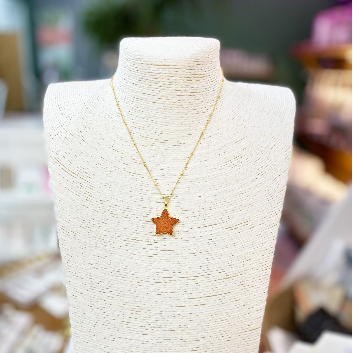 Star Agate Crystal Necklace - YAAYAA London
