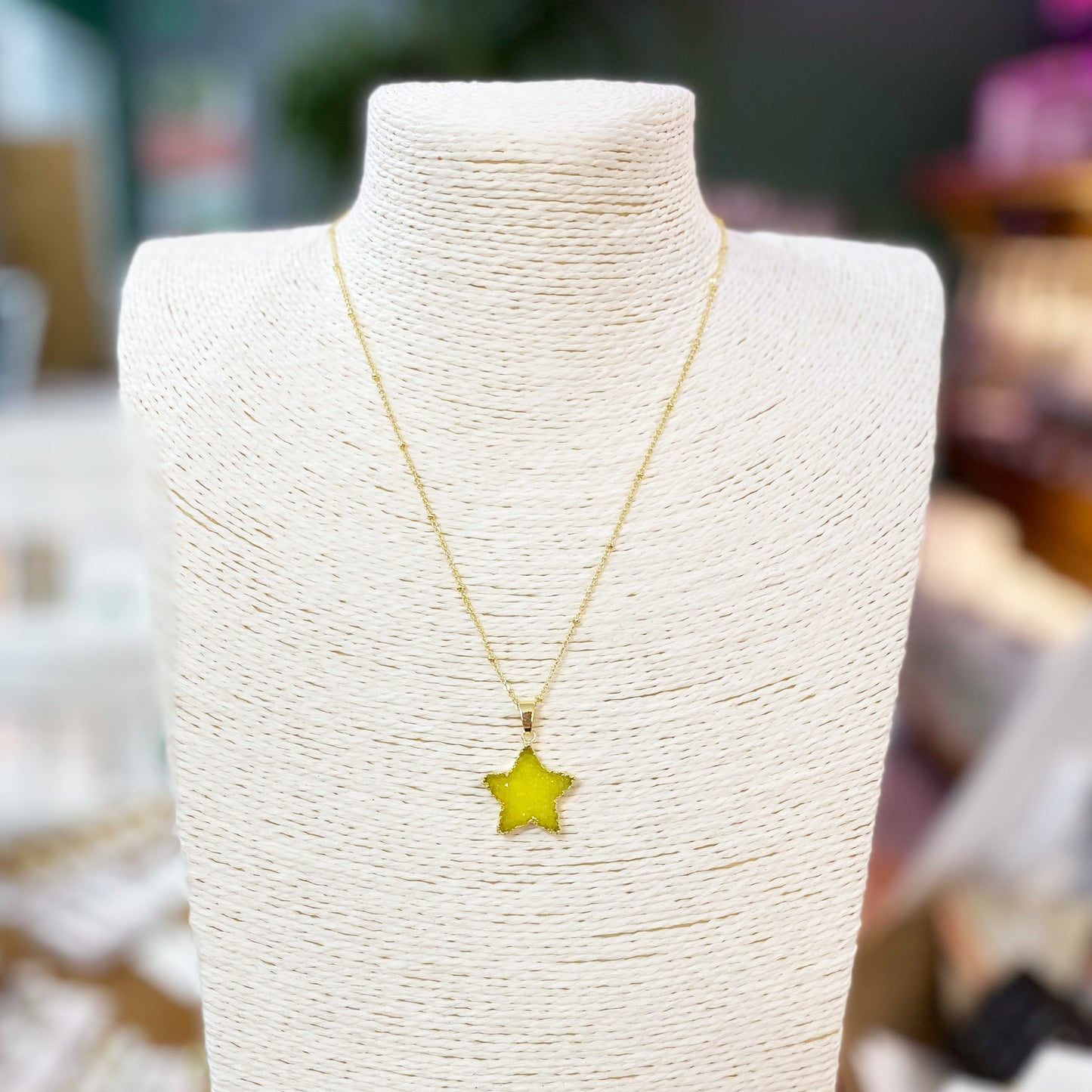 Star Agate Crystal Necklace - YAAYAA London