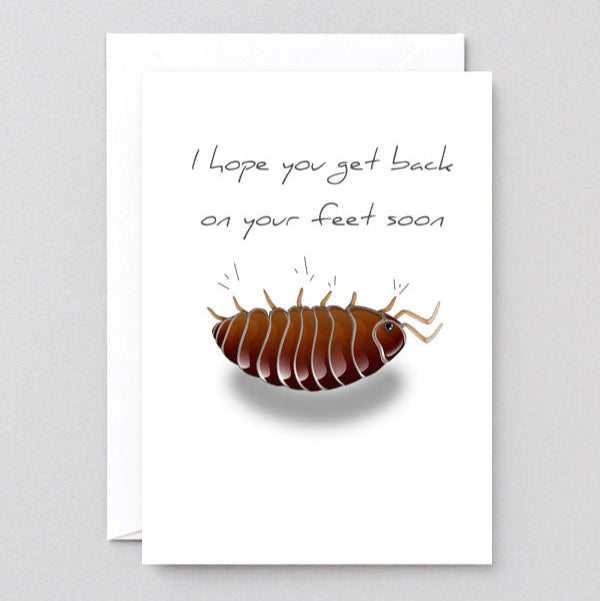Get back on your feet soon Greetings card
