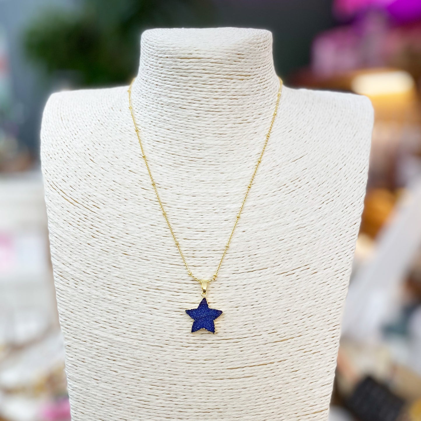 Star Agate Crystal Necklace - YAAYAA London