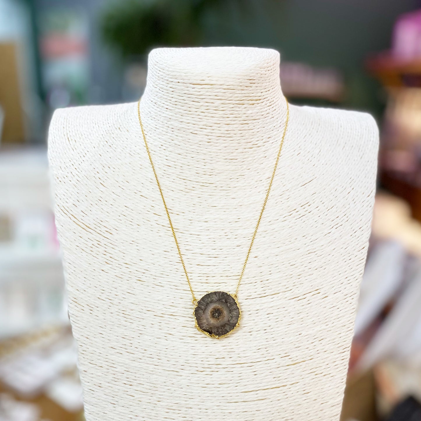 ‘SOLAR POWER’ Gold Vermeil Gemstone Crystal Necklace - YAAYAA London