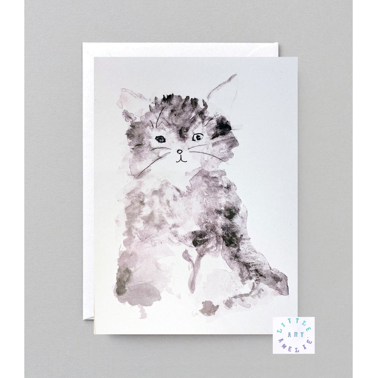 Cat blank Greetings card