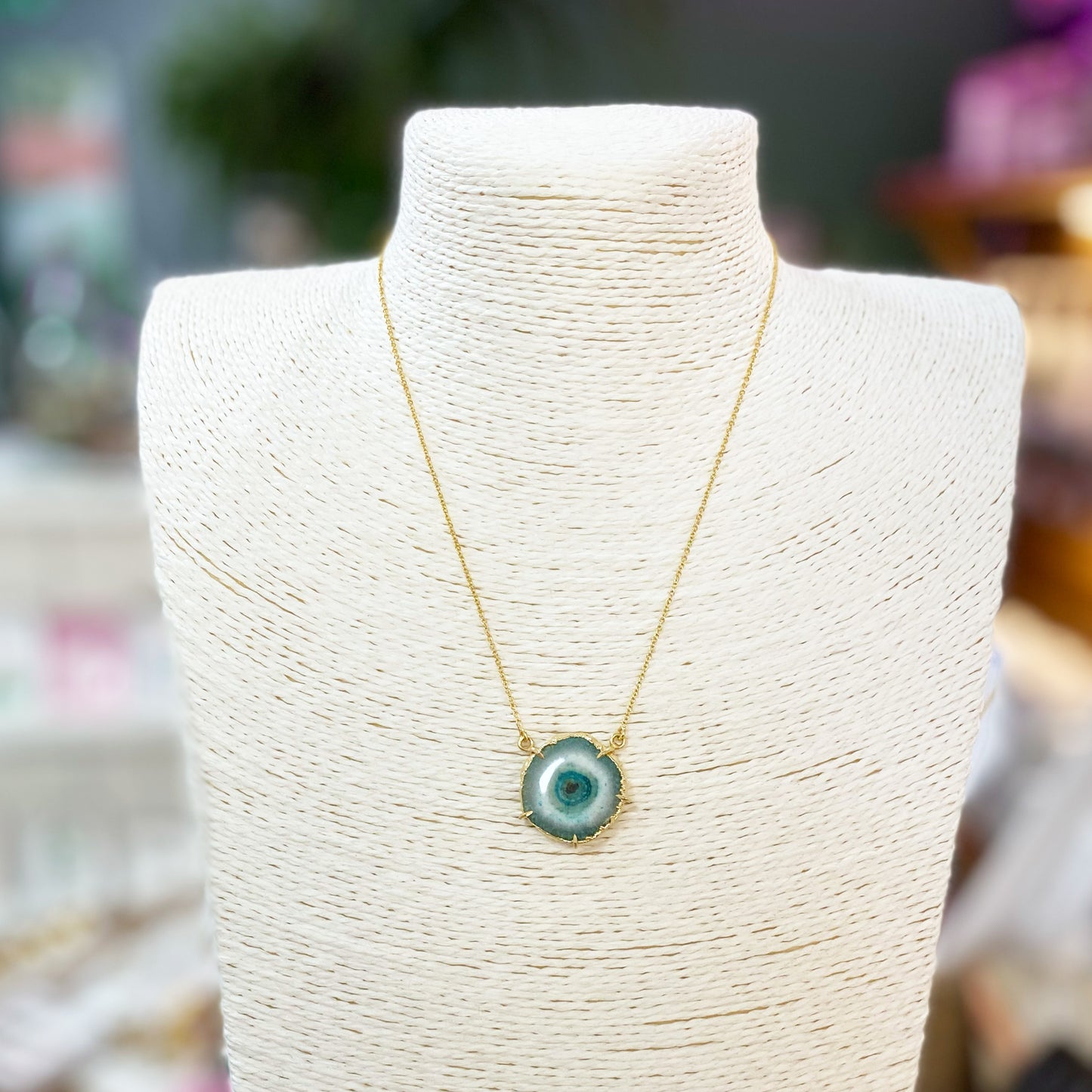 ‘SOLAR POWER’ Gold Vermeil Gemstone Crystal Necklace - YAAYAA London
