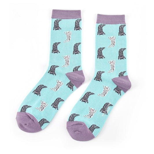 Lazy Cat Duck Egg Bamboo Socks