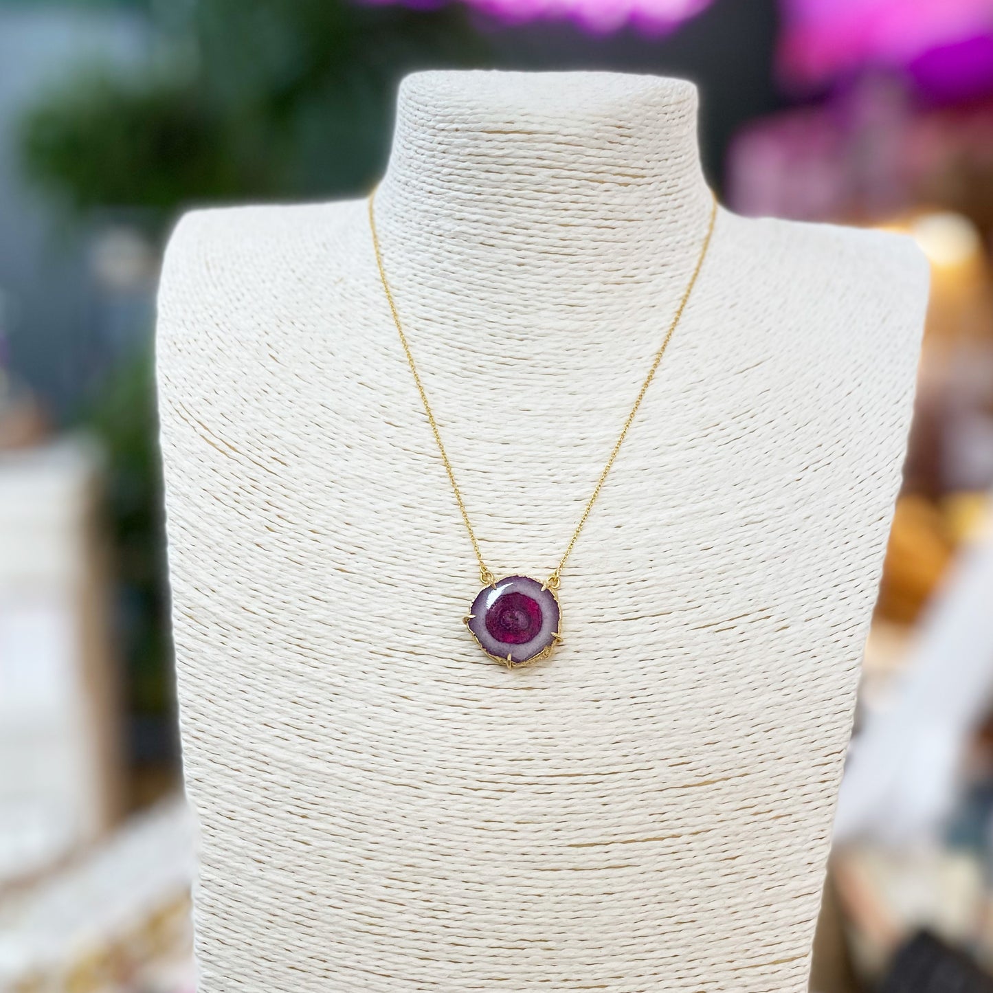 ‘SOLAR POWER’ Gold Vermeil Gemstone Crystal Necklace - YAAYAA London