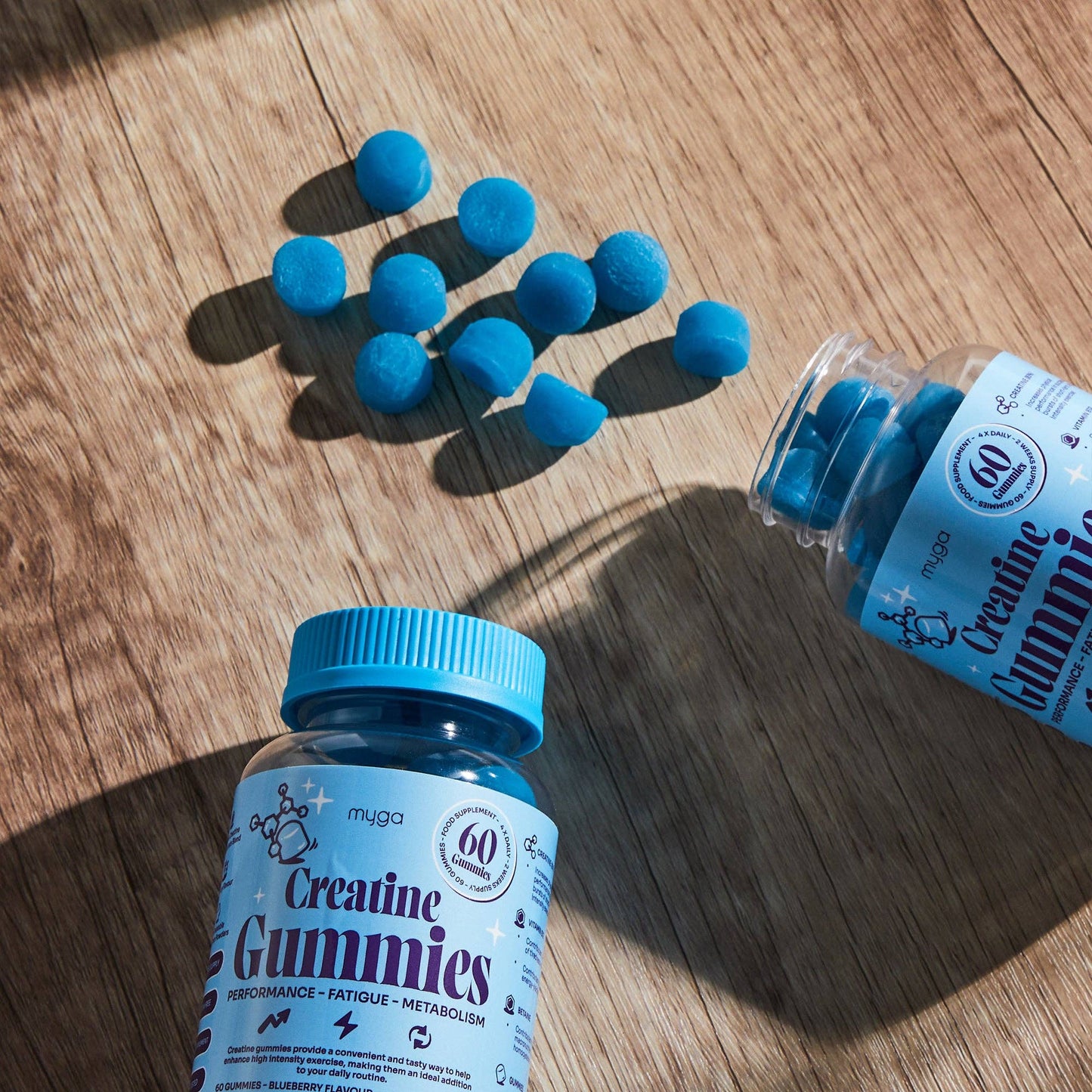 Myga Creatine Gummies – Blueberry Energy & Recovery Support