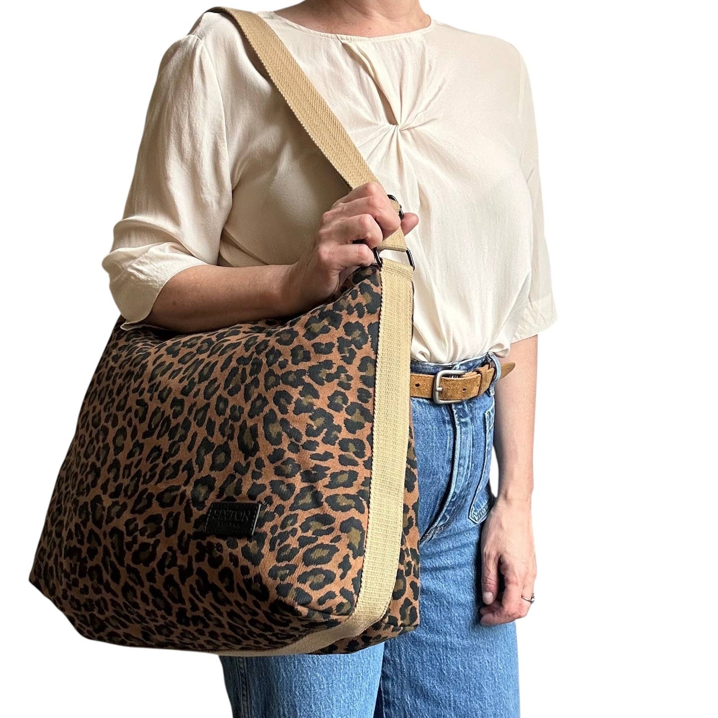 Messenger Bag  - brown leopard print