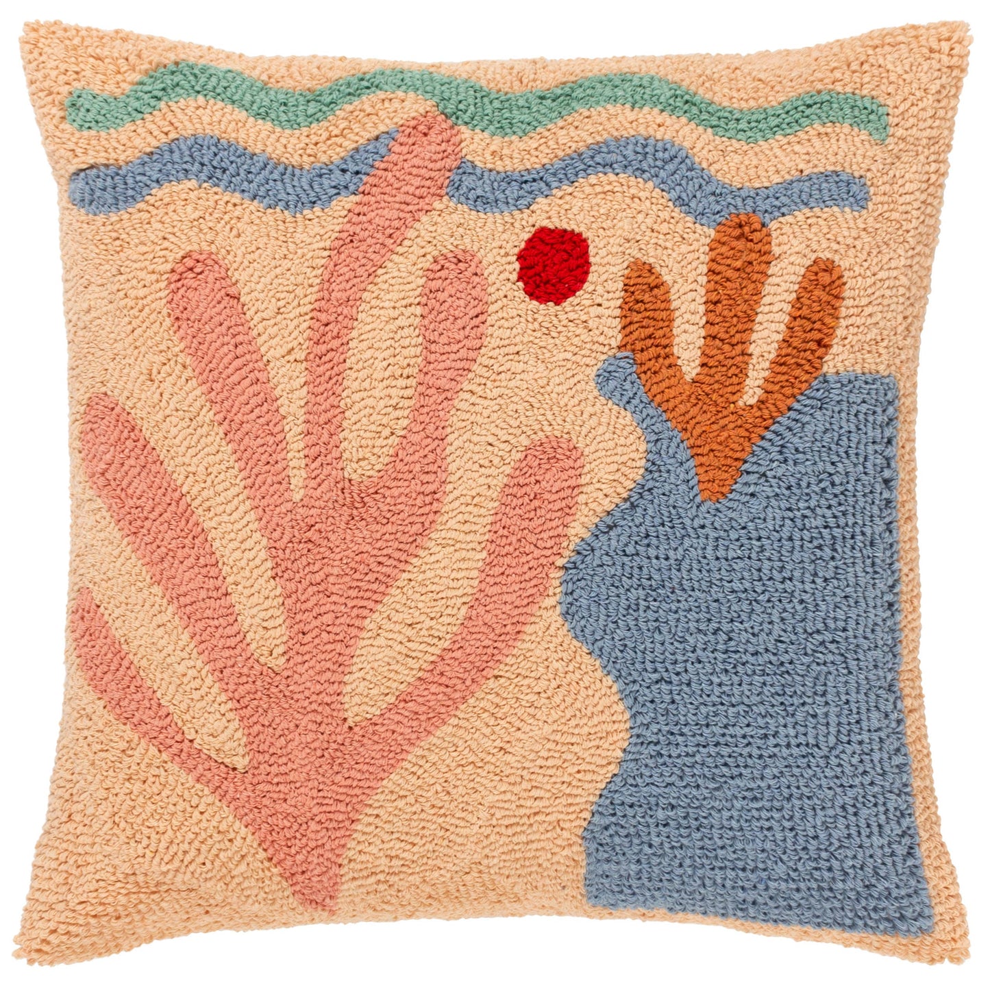 Corals Knitted Cushion Just Peachy: Just Peachy / Feather Filled / 45 x 45cm