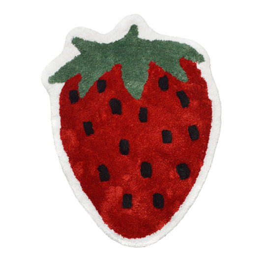 Strawberry Bath Mat Non Slip - Soft, Large Bathroom Rug