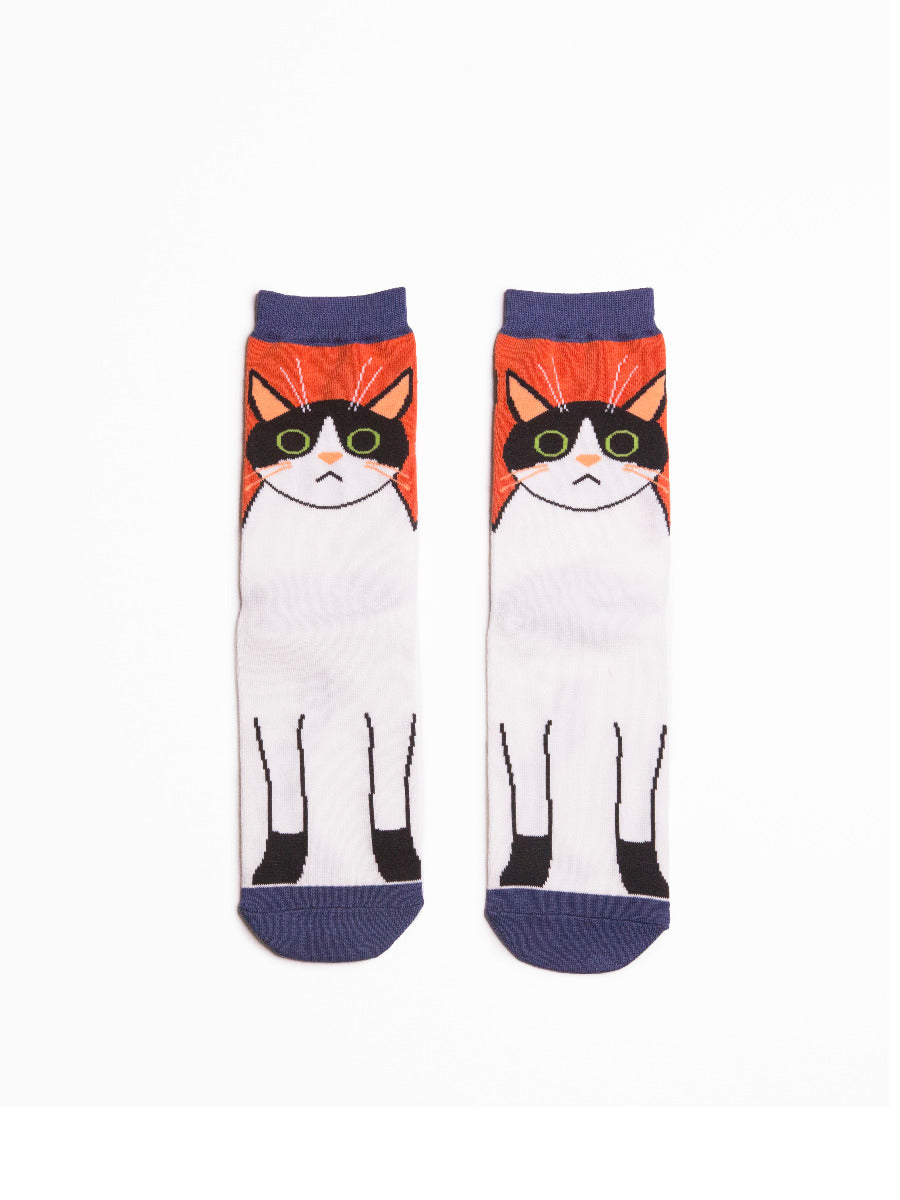 Kitty Cat Orange Bamboo Socks